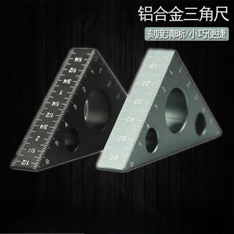 Workshop Marking Tools - 두꺼운 알루미늄 삼각자 90/45도 ° 목공