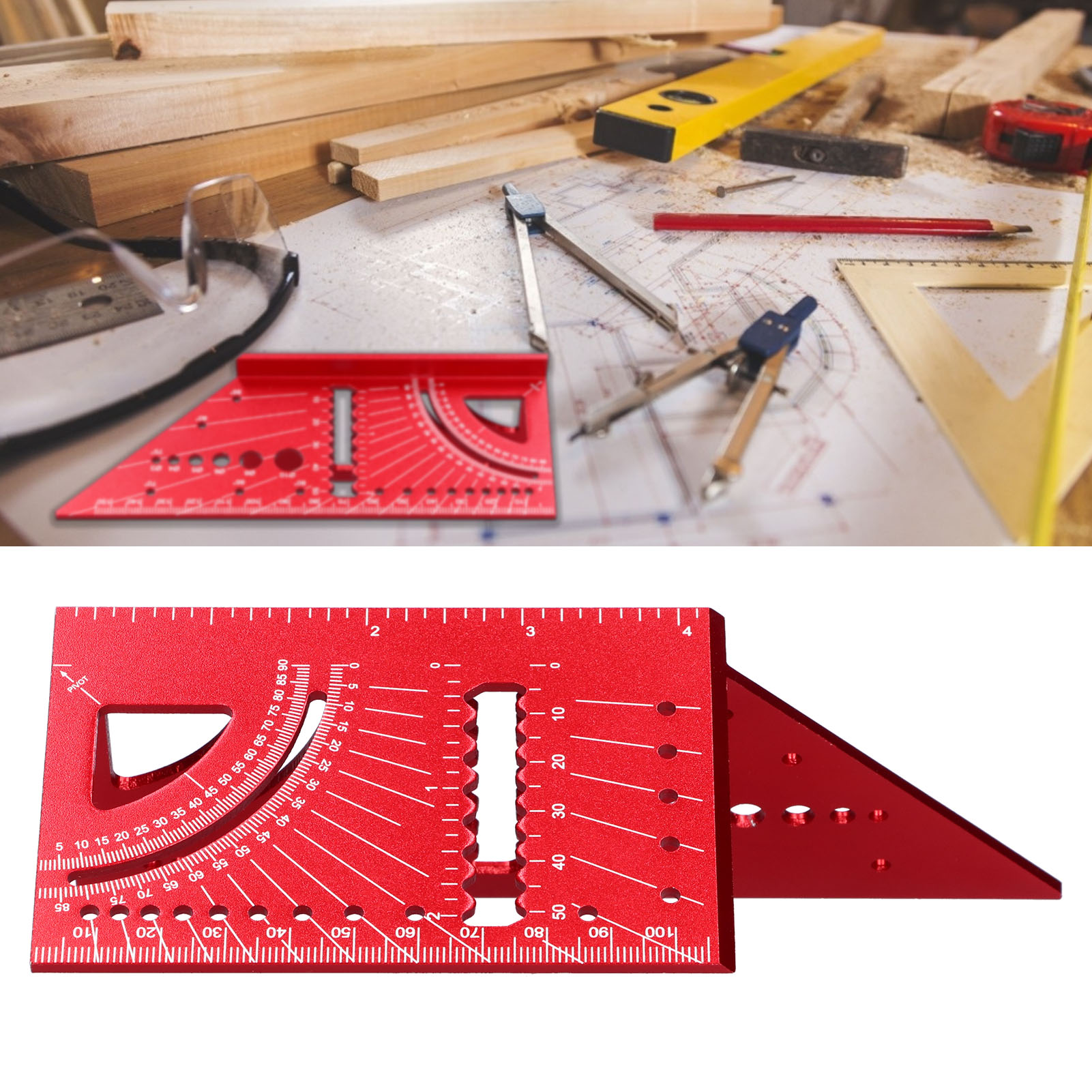 목공용 사각자 알루미늄 합금 3D 각도기 45도 90도 - Workshop Measuring Tools 리뷰 및 가격