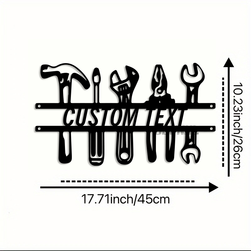 DIY 산업 스타일 철제 벽 장식, 맞춤형 이름 '제임 - Tools Name In Workshop 리뷰 및 가격