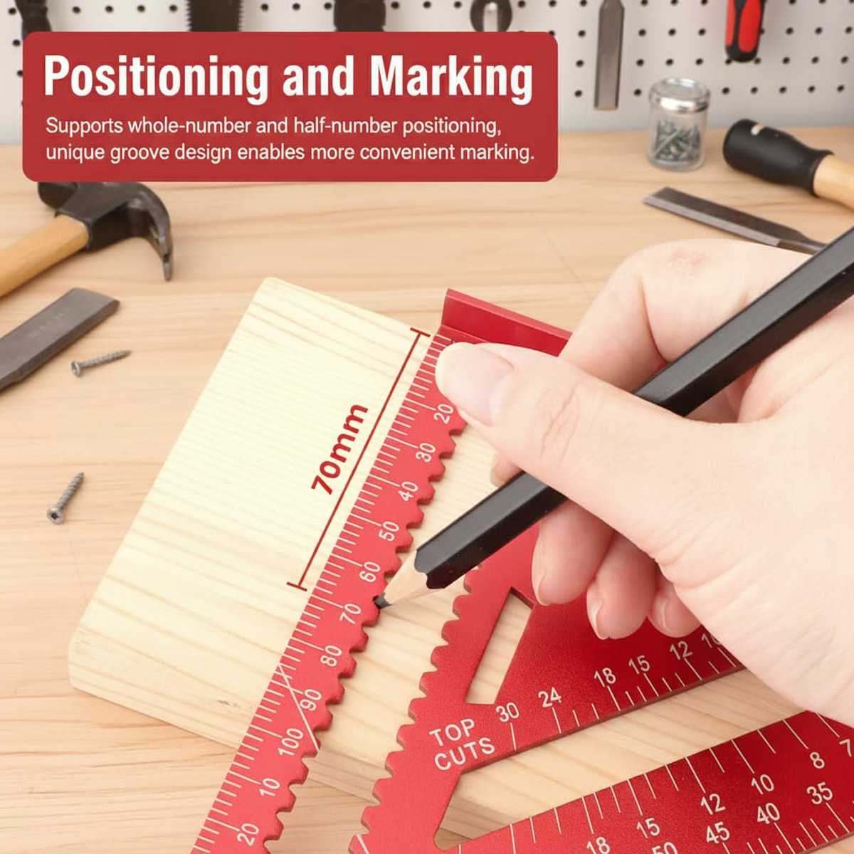알루미늄 합금 스피드 스퀘어 고정밀 미터법 삼각자 목공 - Workshop Measuring Tools 리뷰 및 가격