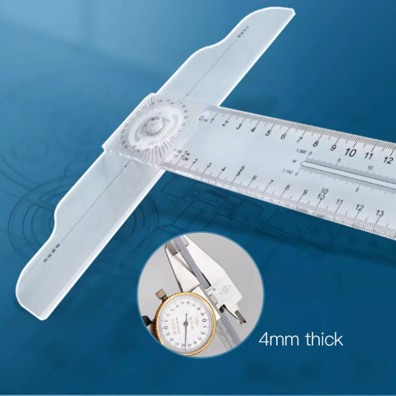 양면 T형 직각자 투명 측정자 직선자 60cm 내구성  - Workshop Measuring Tools 리뷰 및 가격