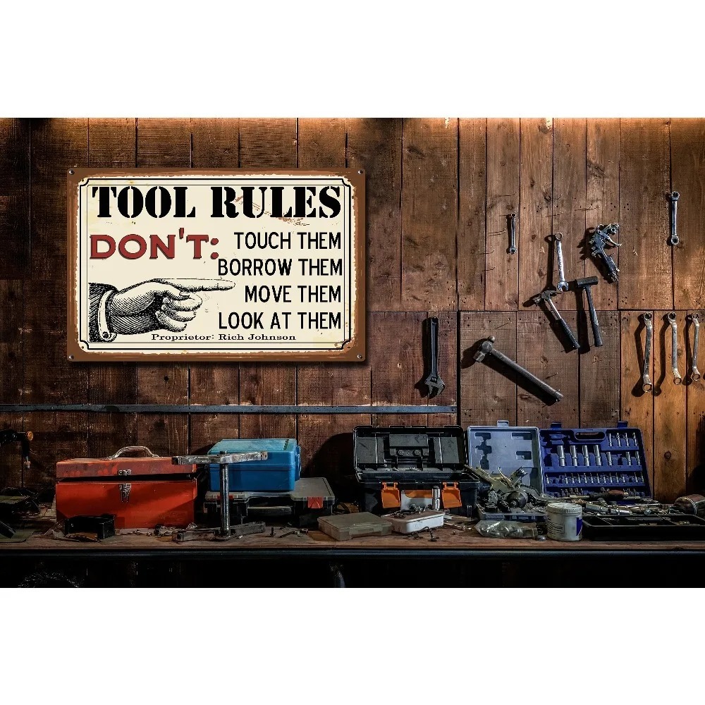 CIFbuy 2D 평면 맞춤형 금속 명패, 공구 규칙  - Tools Name In Workshop 리뷰 및 가격