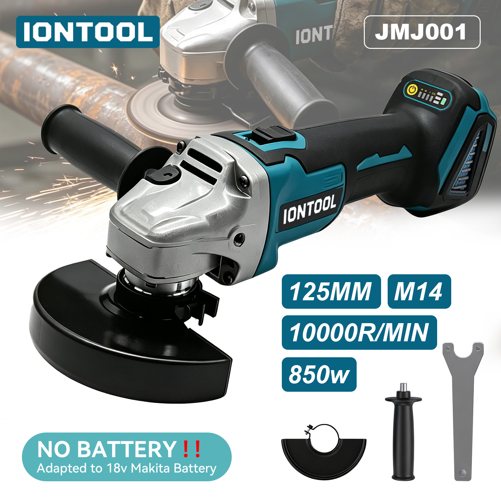 IONTOOL 무선 앵글 그라인더 850W 125mm  - Tools For Fabrication Workshop 리뷰 및 가격